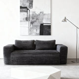 Soft Corduroy Memory Foam 2-Seater Loveseat Sofa - Omega Lifestyles