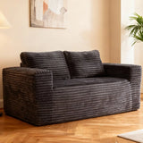 Soft Corduroy Memory Foam 2-Seater Loveseat Sofa - Omega Lifestyles