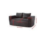 Soft Corduroy Memory Foam 2-Seater Loveseat Sofa - Omega Lifestyles