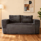 Soft Corduroy Memory Foam 2-Seater Loveseat Sofa - Omega Lifestyles