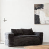 Soft Corduroy Memory Foam 2-Seater Loveseat Sofa - Omega Lifestyles