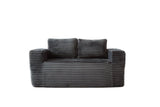 Soft Corduroy Memory Foam 2-Seater Loveseat Sofa - Omega Lifestyles