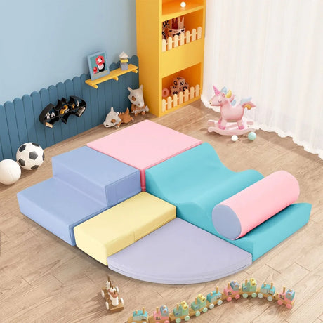Soft Indoor Foam Climb And Crawl Playset For Kids - Omega Lifestyles