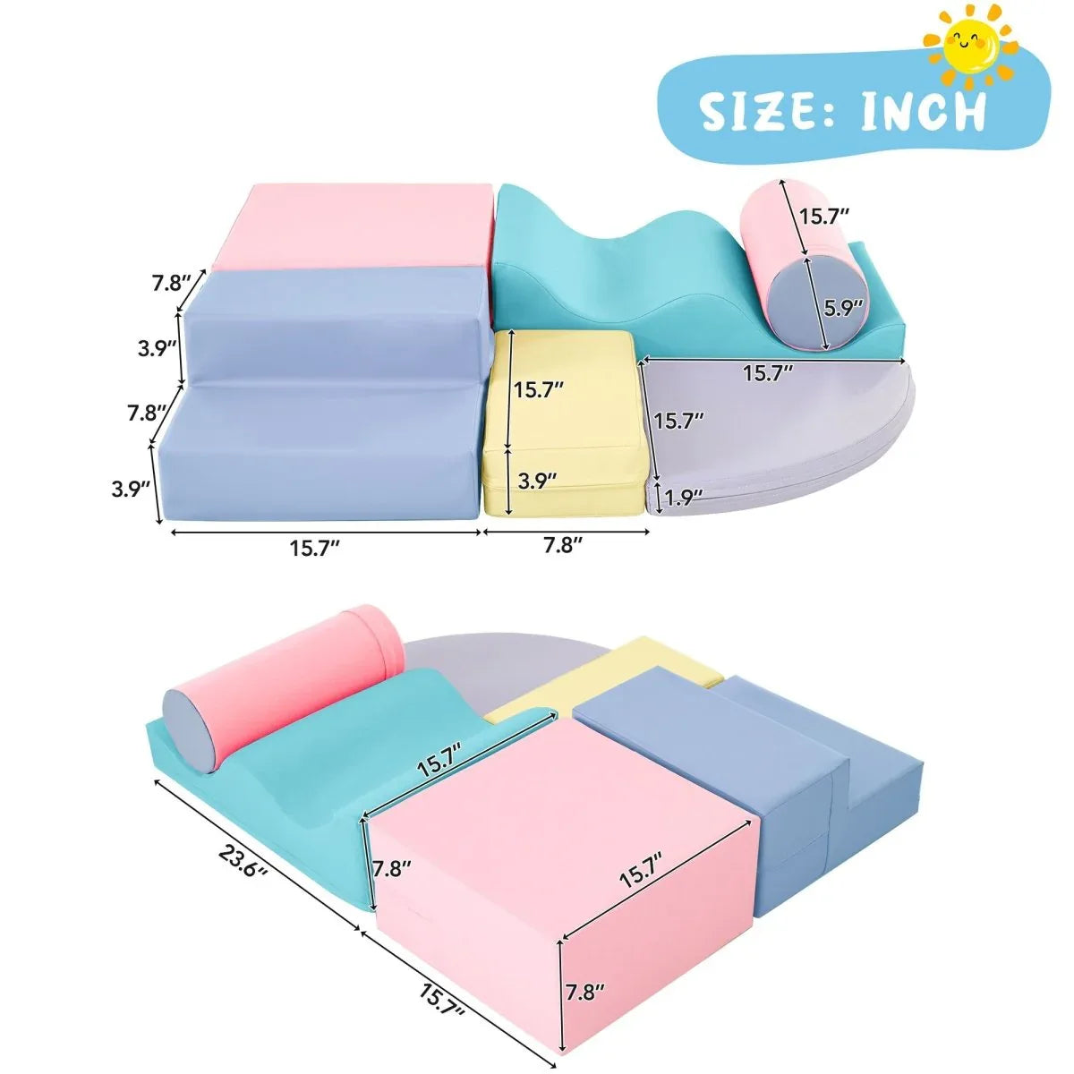 Soft Indoor Foam Climb And Crawl Playset For Kids - Omega Lifestyles