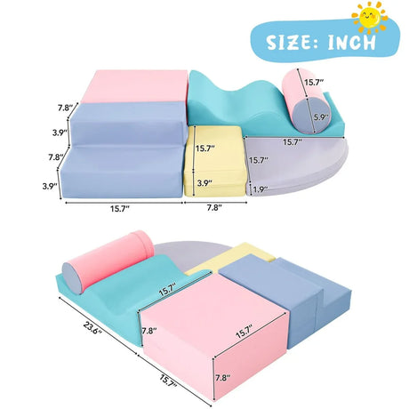 Soft Indoor Foam Climb And Crawl Playset For Kids - Omega Lifestyles