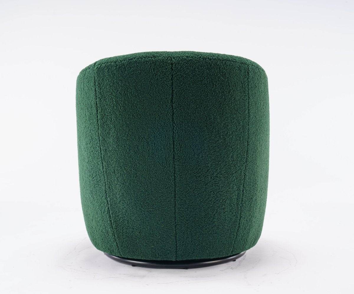 Soft Teddy Fabric Upholstered Swivel Accent Armchair - Sleep Galleria