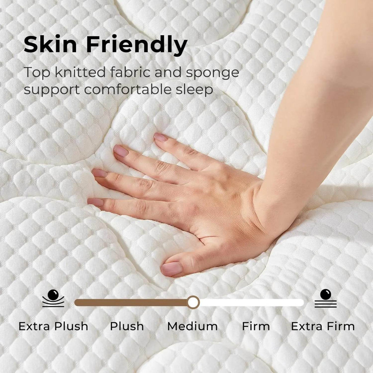 Medium 12-Inch Hybrid Pocket Spring Mattress - Omega Lifestyles