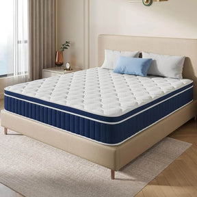 Medium 12-Inch Hybrid Pocket Spring Mattress - Omega Lifestyles