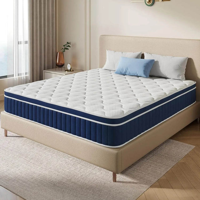 Medium 12-Inch Hybrid Pocket Spring Mattress - Omega Lifestyles