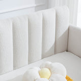 Twin Boucle Upholstered Ivory Metal Frame Daybed - Zenvia - Omega Lifestyles