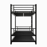 Twin Metal Bunk Bed With Trundle Ladder And Guardrail - Zenvia - Omega Lifestyles