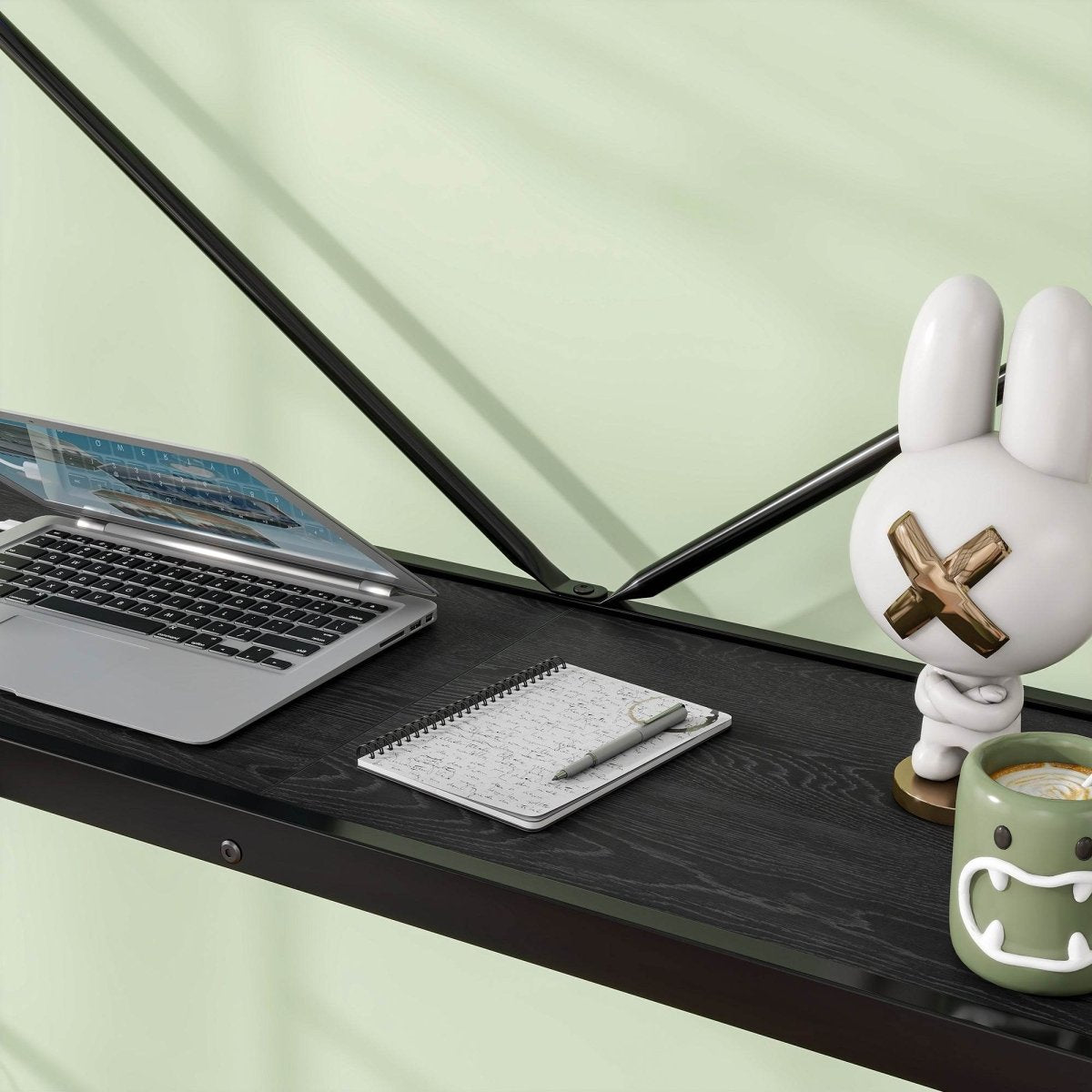 Twin Metal Loft Bed Frame With Desk And Power Outlet - Zenvia - Omega Lifestyles