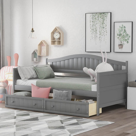 Twin Solid Wood Daybed With Storage Drawers - Zenvia - Omega Lifestyles