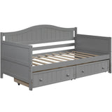 Twin Solid Wood Daybed With Storage Drawers - Zenvia - Omega Lifestyles