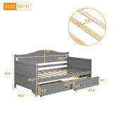 Twin Solid Wood Daybed With Storage Drawers - Zenvia - Omega Lifestyles