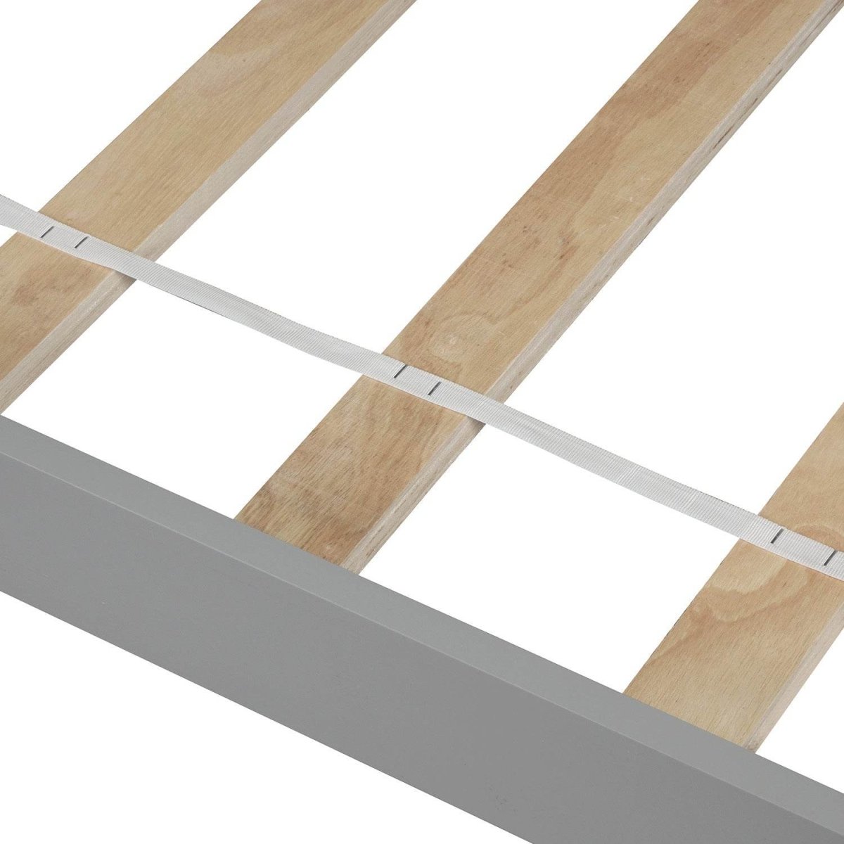 Twin Solid Wood Gray Platform Bed With Headboard And Footboard - Zenvia - Omega Lifestyles