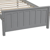 Twin Solid Wood Gray Platform Bed With Headboard And Footboard - Zenvia - Omega Lifestyles