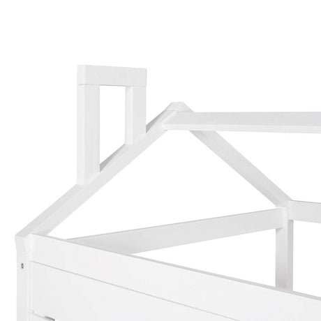 Twin Solid Wood House Bed With Trundle - Sleep Galleria