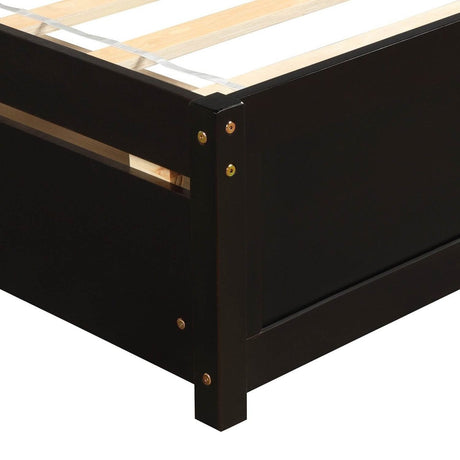 Twin Solid Wood Platform Bed Frame With Storage Drawers - Zenvia - Omega Lifestyles