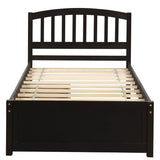 Twin Solid Wood Platform Bed Frame With Storage Drawers - Zenvia - Omega Lifestyles