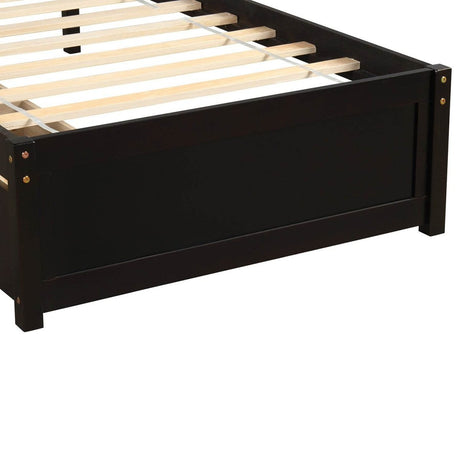 Twin Solid Wood Platform Bed Frame With Storage Drawers - Zenvia - Omega Lifestyles