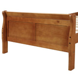 Twin Solid Wood Sleigh Platform Bed Frame - Zenvia - Omega Lifestyles