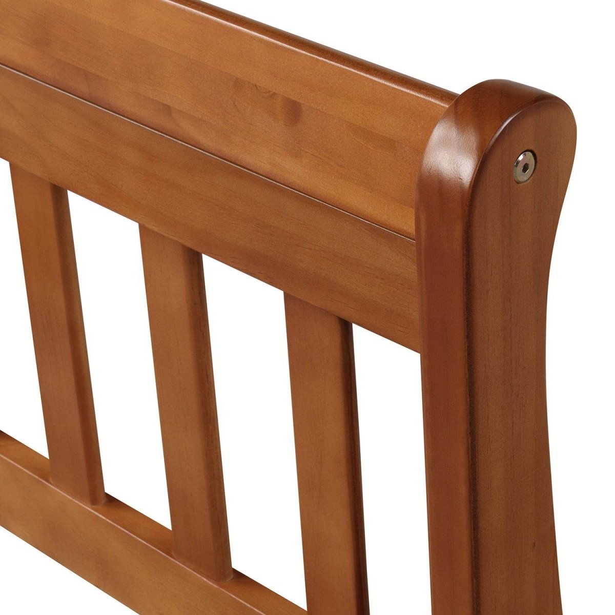 Twin Solid Wood Sleigh Platform Bed Frame - Zenvia - Omega Lifestyles