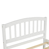 Twin White Solid Wood Platform Bed Frame With Trundle - Zenvia - Omega Lifestyles
