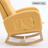 Upholstered Yellow Rocking Chair With Footrest - Omega Lifestyles