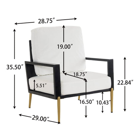 White Velvet Upholstered Accent Armchair - Sleep Galleria