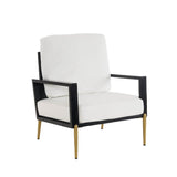 White Velvet Upholstered Accent Armchair - Sleep Galleria