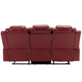 Wind Red Manual Recliner Chair With LED Light Strip - Zenvia - Omega Lifestyles