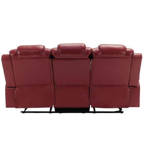 Wind Red Manual Recliner Chair With LED Light Strip - Zenvia - Omega Lifestyles