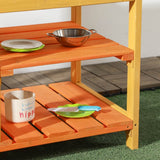 Wooden Outdoor Mud Kitchen Playset With Sink Faucet - Zenvia - Omega Lifestyles