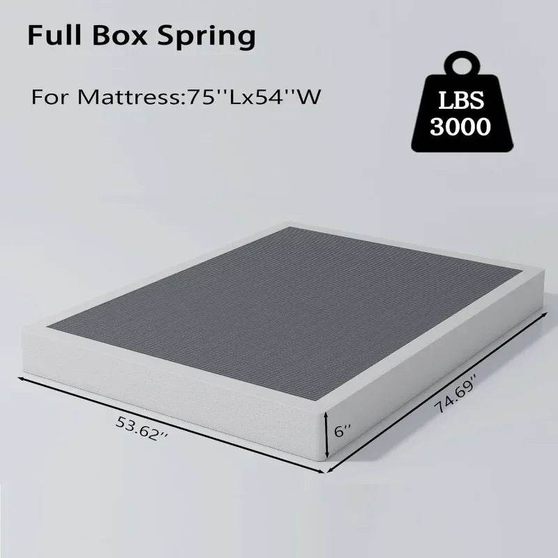 Heavy Duty 6 Inch Metal Box Spring Bed Base - Omega Lifestyles