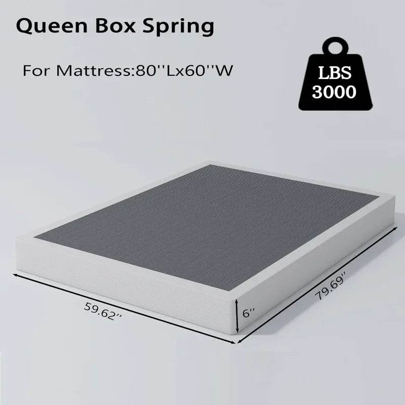 Heavy Duty 6 Inch Metal Box Spring Bed Base - Omega Lifestyles