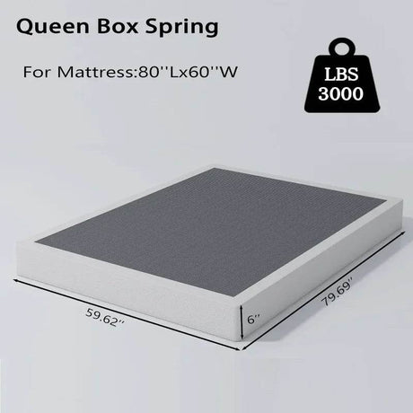 Heavy Duty 6 Inch Metal Box Spring Bed Base - Omega Lifestyles