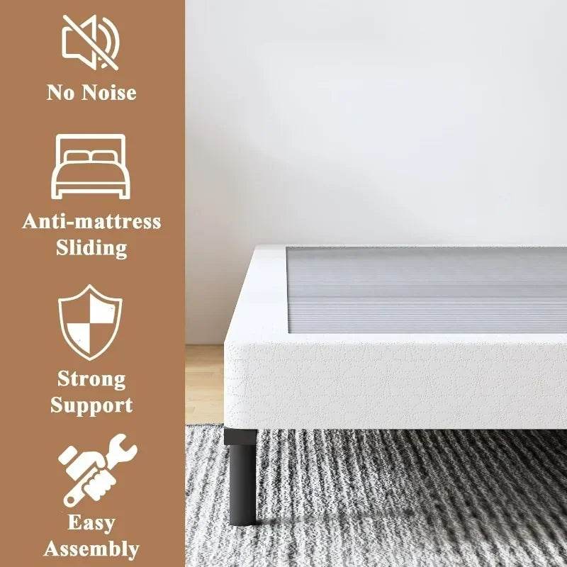 Heavy Duty 6 Inch Metal Box Spring Bed Base - Omega Lifestyles
