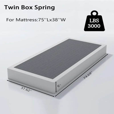 Heavy Duty 6 Inch Metal Box Spring Bed Base - Omega Lifestyles