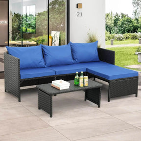 3-Piece Modern Outdoor PE Rattan Furniture Set - Omega Lifestyles