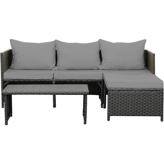 3-Piece Modern Outdoor PE Rattan Furniture Set - Omega Lifestyles