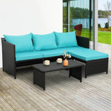 3-Piece Modern Outdoor PE Rattan Furniture Set - Omega Lifestyles