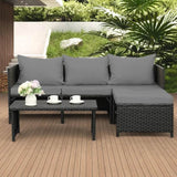 3-Piece Modern Outdoor PE Rattan Furniture Set - Omega Lifestyles