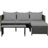 3-Piece Modern Outdoor PE Rattan Furniture Set - Omega Lifestyles