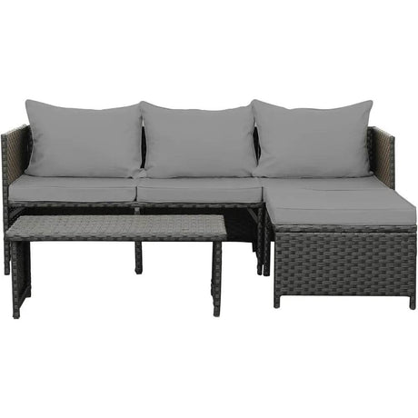 3-Piece Modern Outdoor PE Rattan Furniture Set - Omega Lifestyles